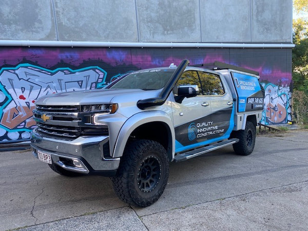 Chevrolet Silverado 1500 (2018-2024)  5" Stainless Steel Snorkel and Airbox Kit