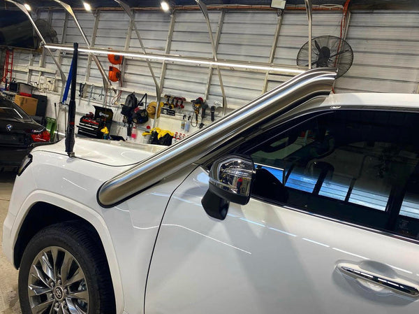 TWIN 5" 300 Series LandCruiser Stainless Steel Snorkel Kit